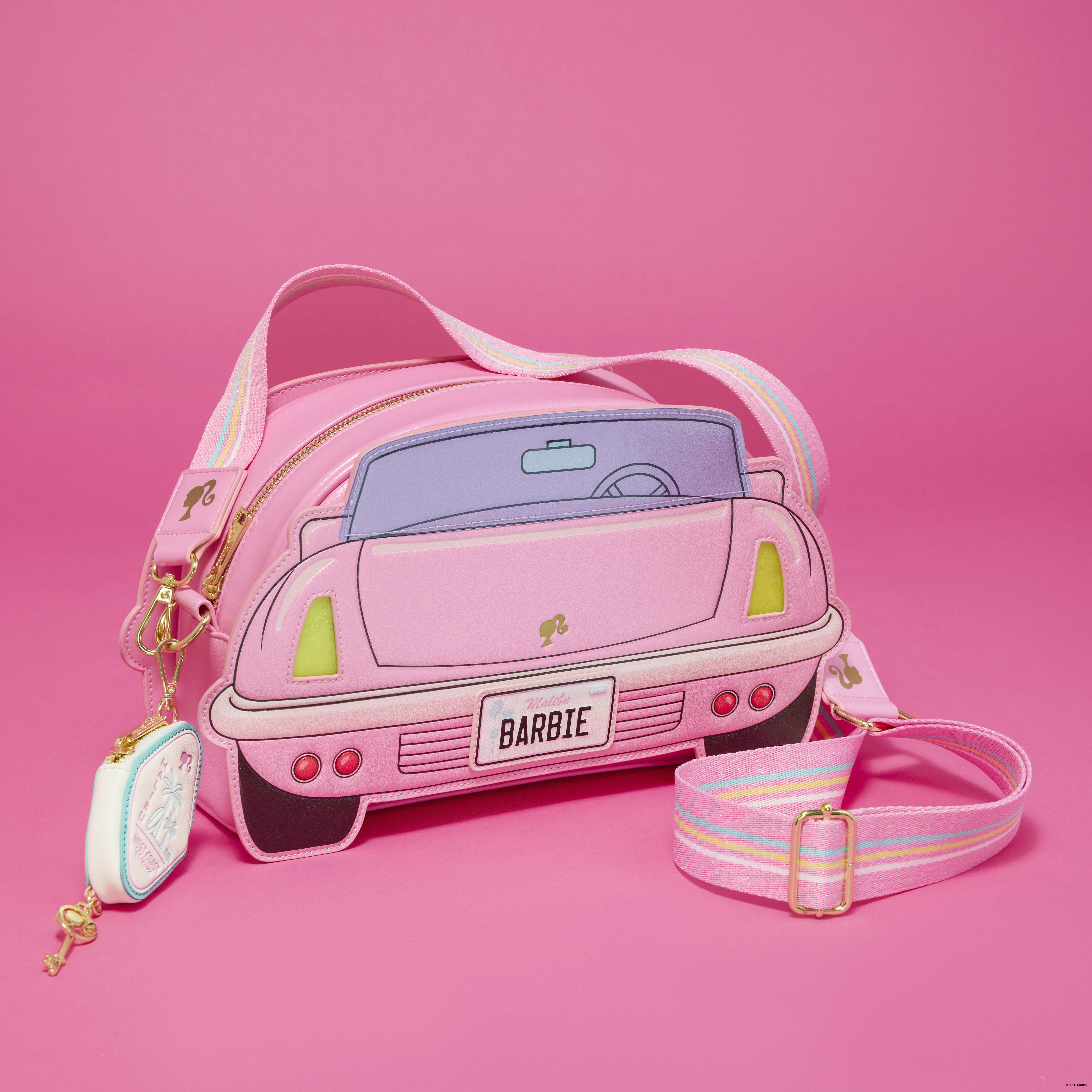 Barbie Corvette Car Light-Up Crossbody Bag with Coin Bag - Image 3