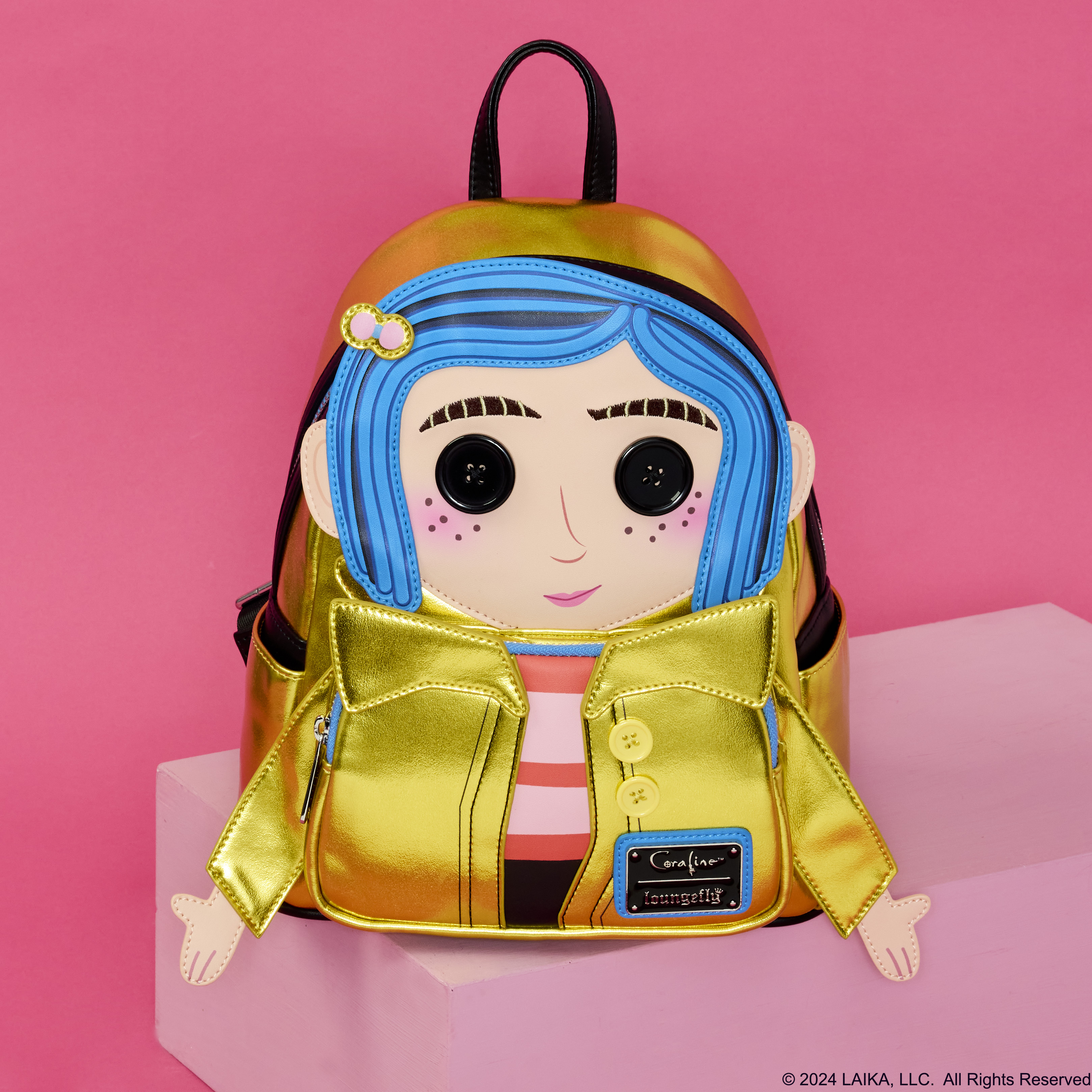Alternative view of Coraline 15th Anniversary Laika Doll Metallic Cosplay Mini Backpack