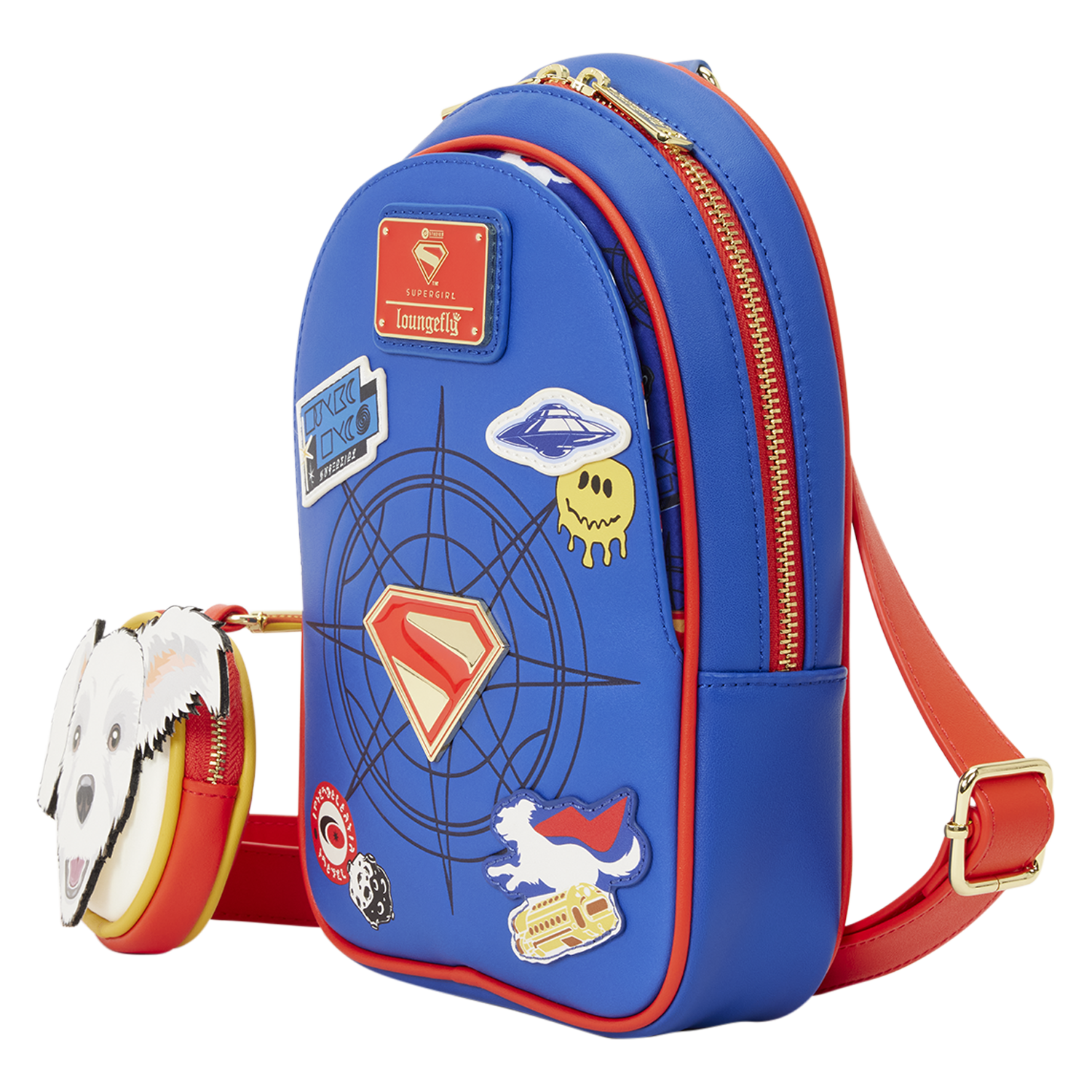 Supergirl Krypto Sling Crossbody Bag with Coin Bag - Image 4