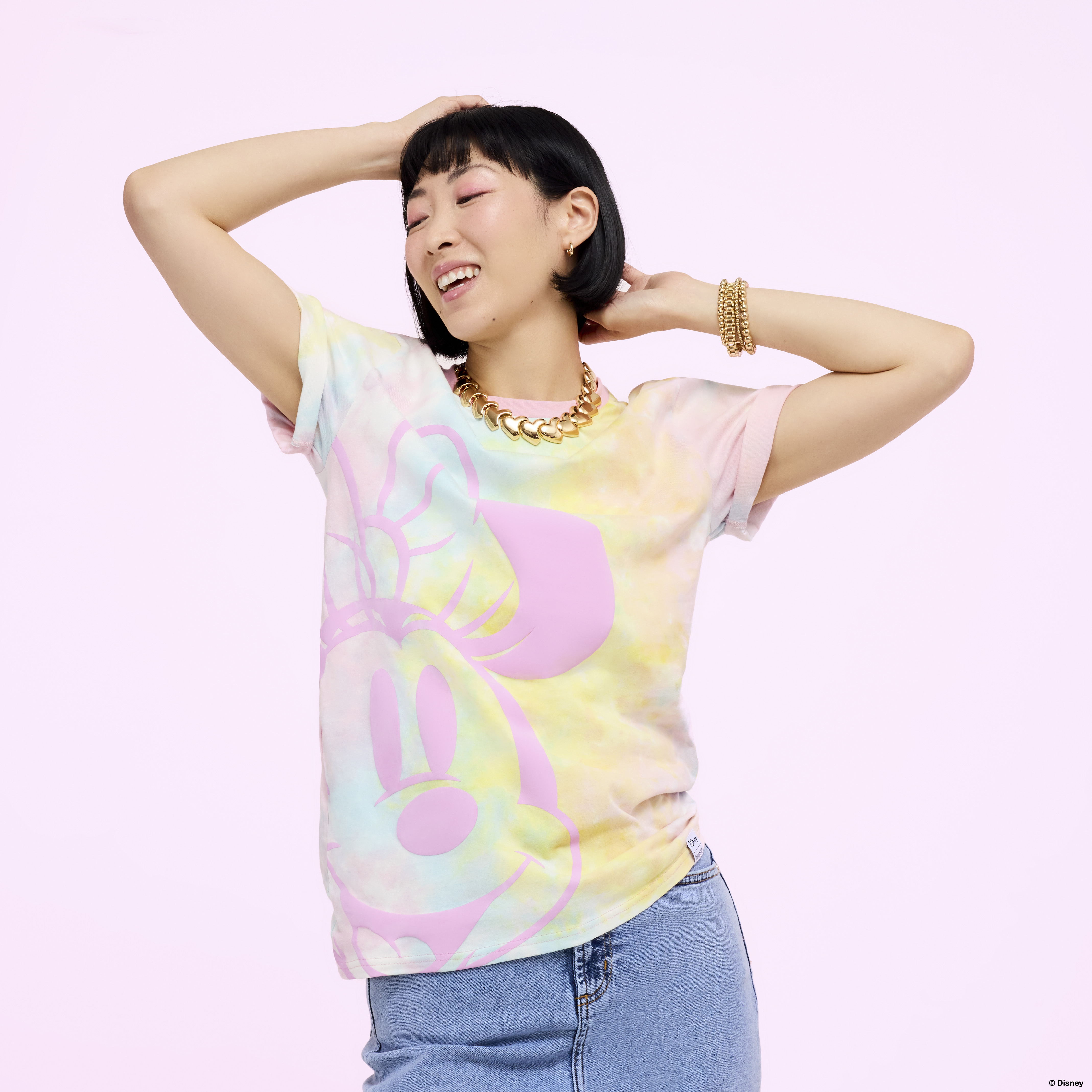 Alternative view of Minnie Mouse Pastel Tie-Dye Unisex Tee