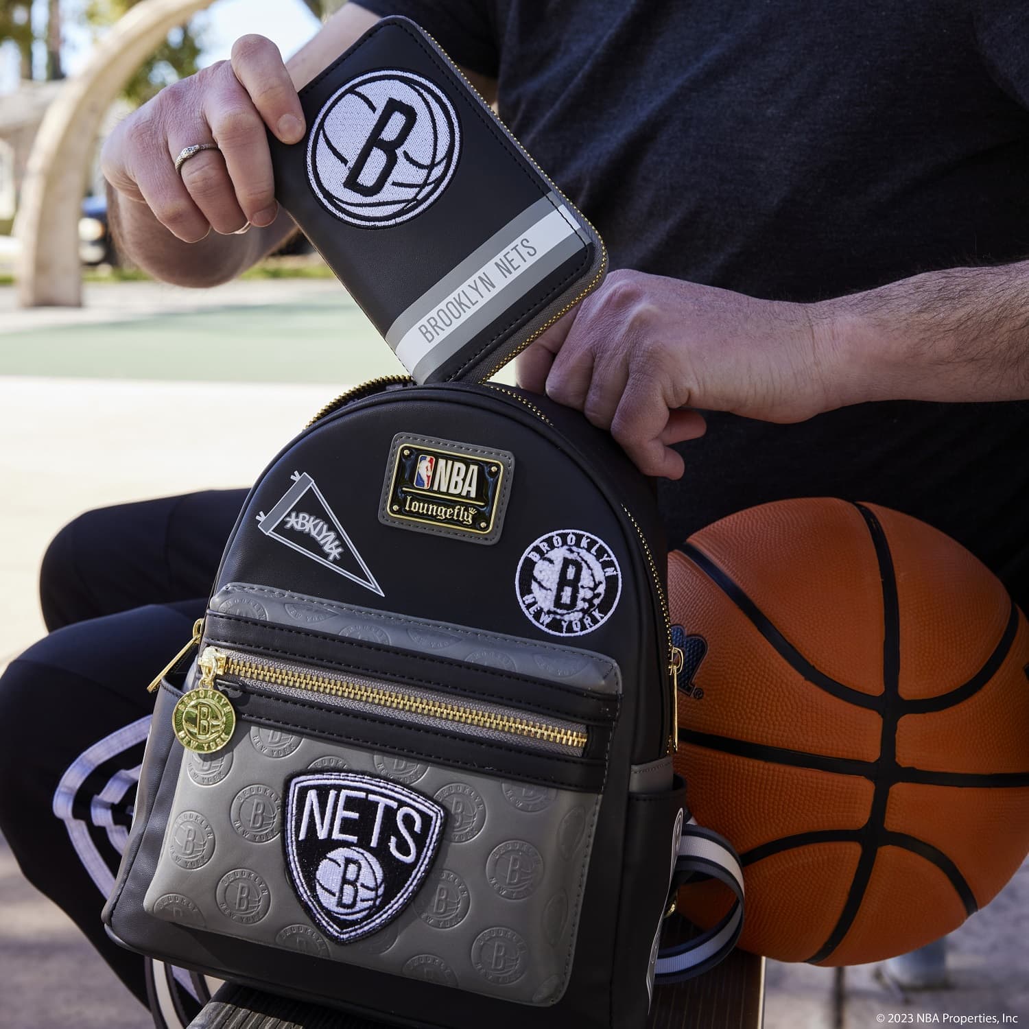 Alternative view of NBA Brooklyn Nets Patch Icons Zip Around Wallet