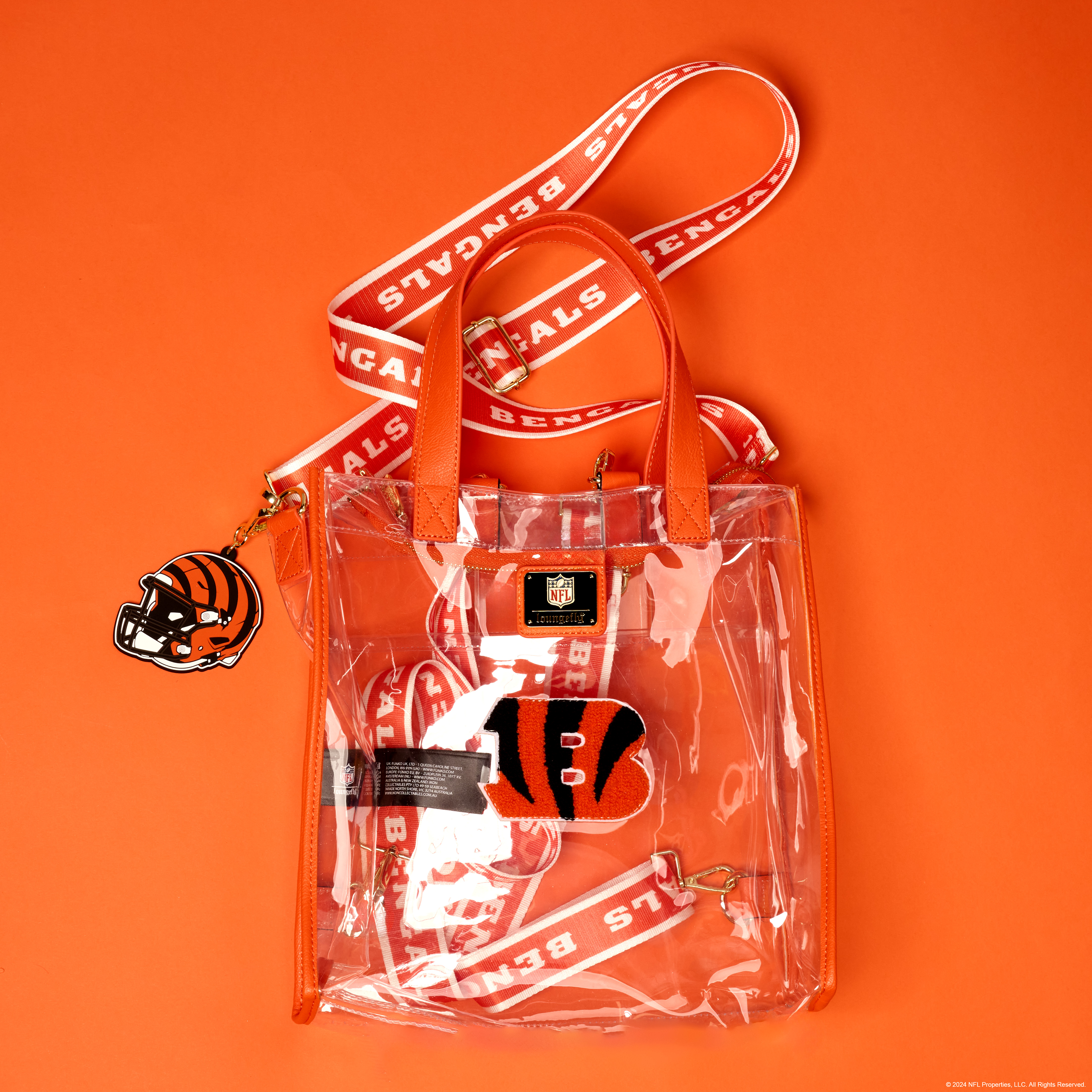 Alternative view of NFL Cincinnati Bengals Clear Convertible Backpack & Tote Crossbody Stadium Bag