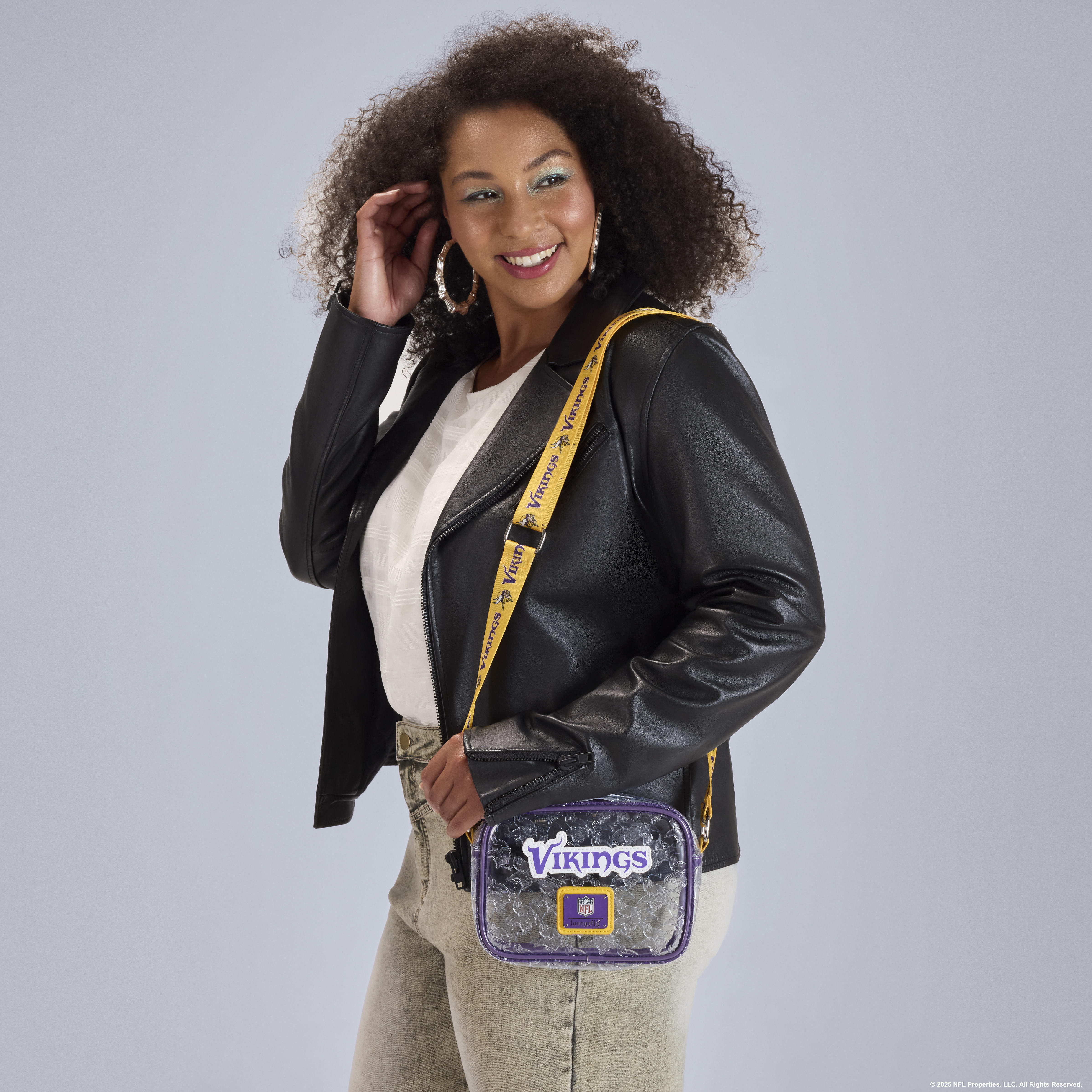 Alternative view of NFL Minnesota Vikings Clear Crossbody Stadium Bag