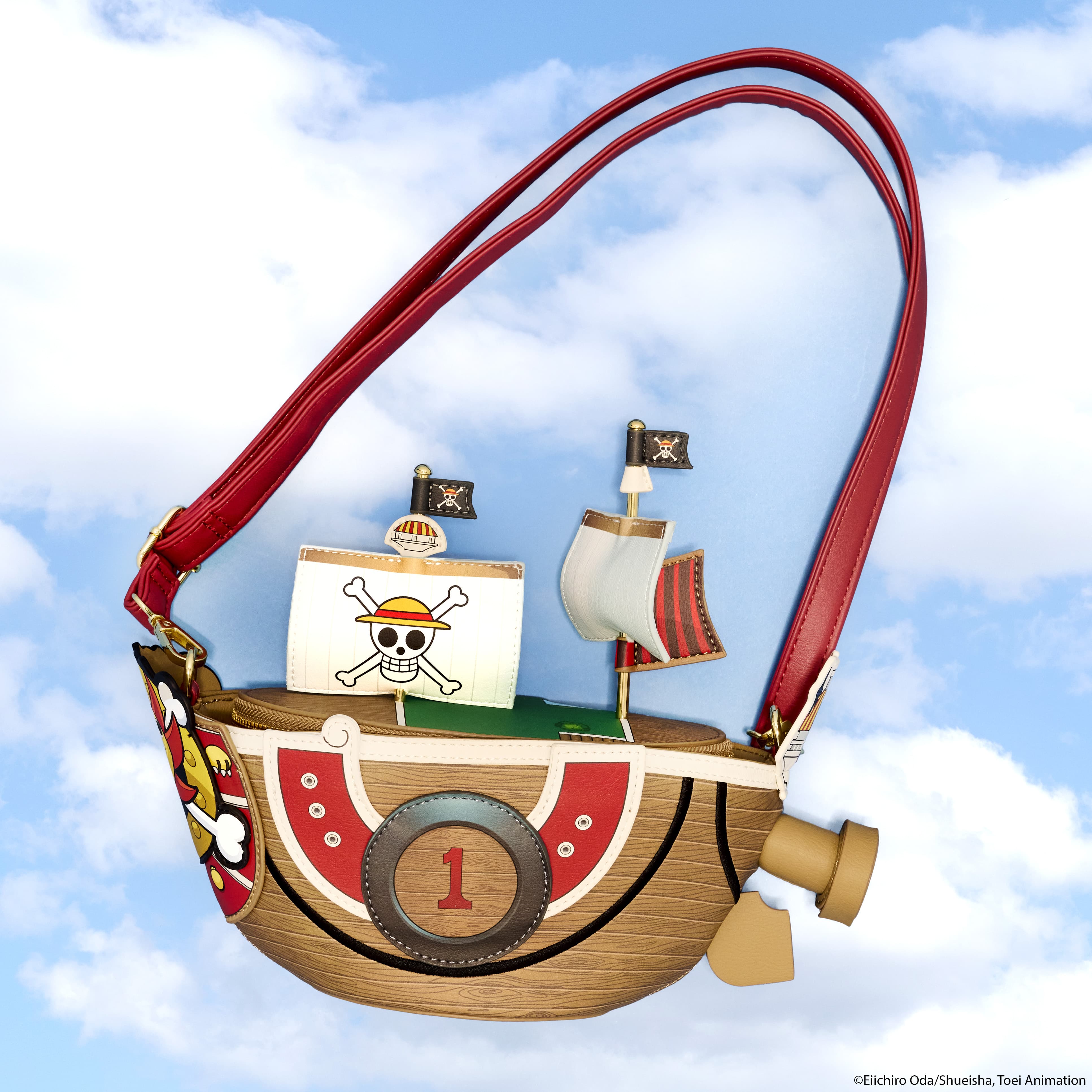 Alternative view of One Piece Thousand Sunny Ship Figural Crossbody Bag