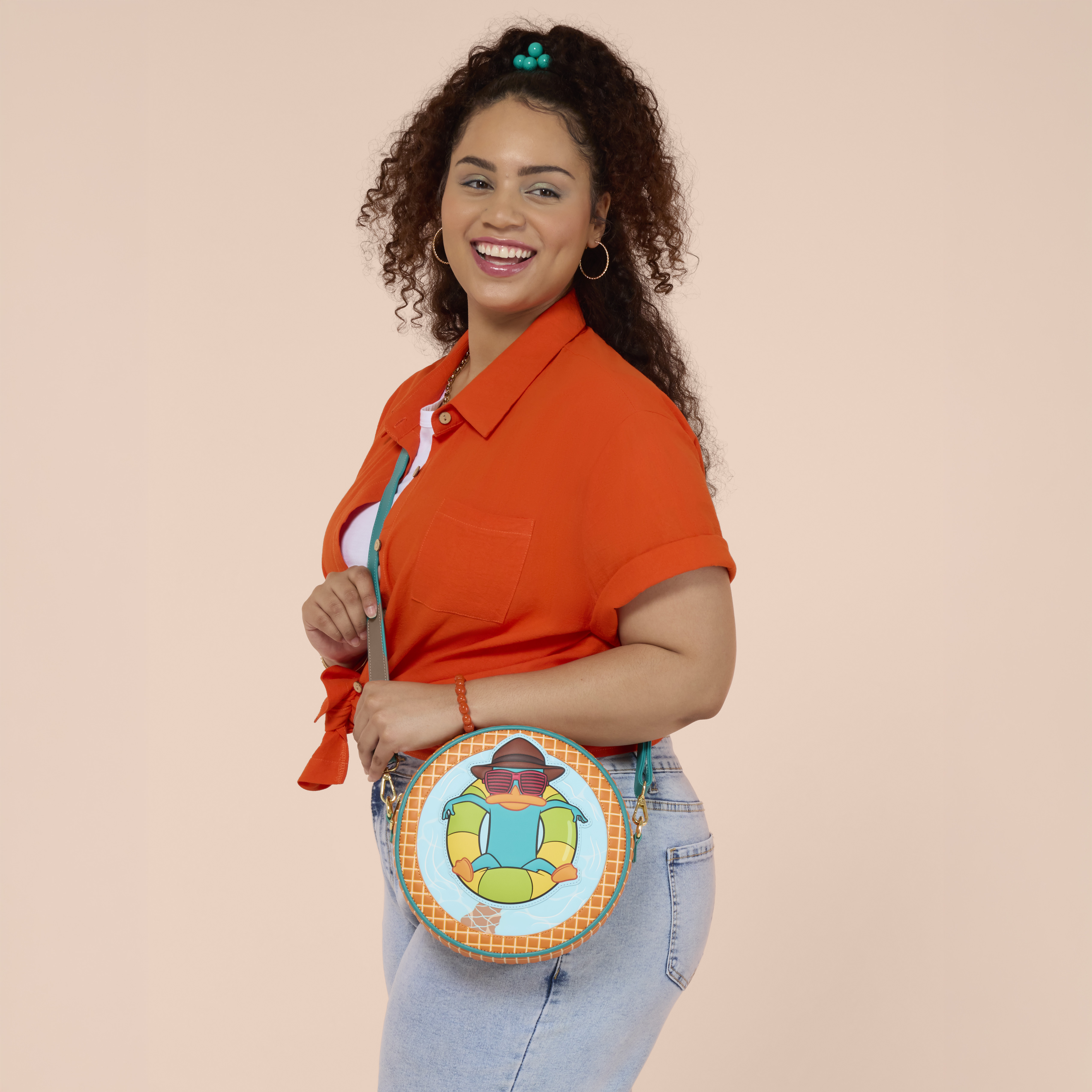 Alternative view of Phineas & Ferb Perry the Platypus Pool Crossbody Bag