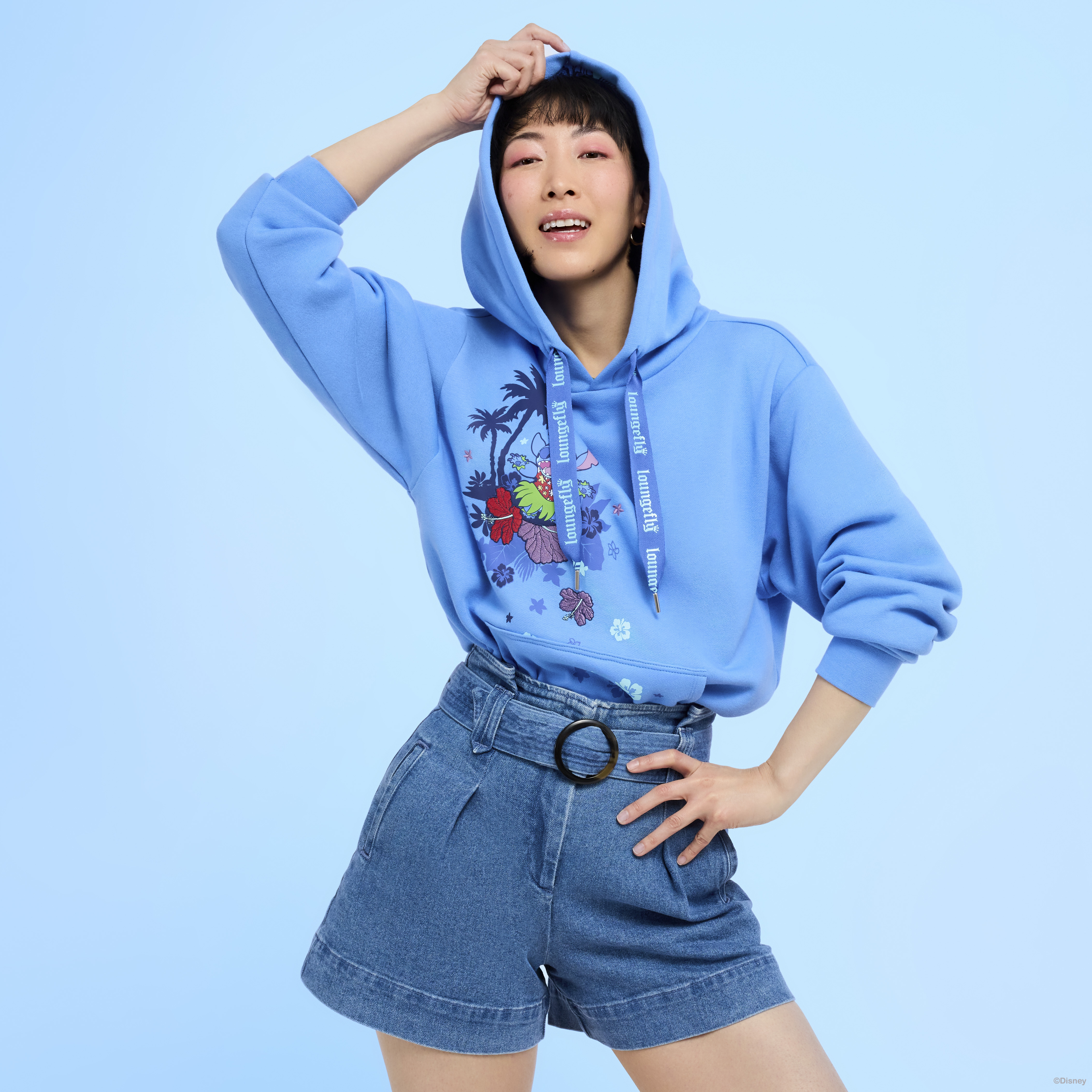 Alternative view of SDCC Limited Edition Stitch Floral Unisex Hoodie