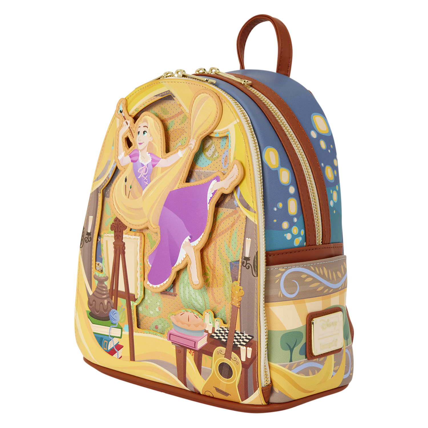 Tangled Rapunzel Glow Pin Trader Mini Backpack - Image 9