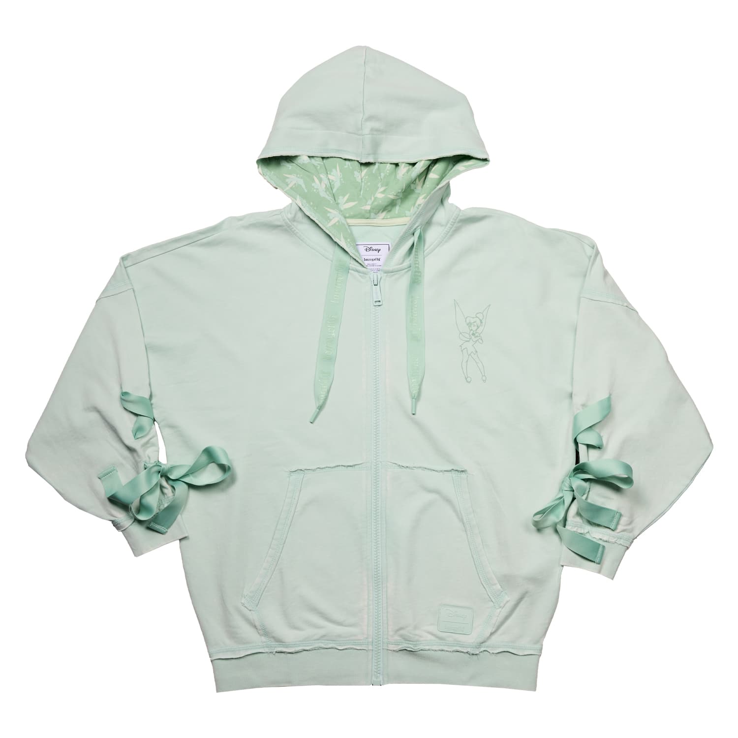 Peter Pan Tinker Bell Ribbon Unisex Zip Up Hoodie