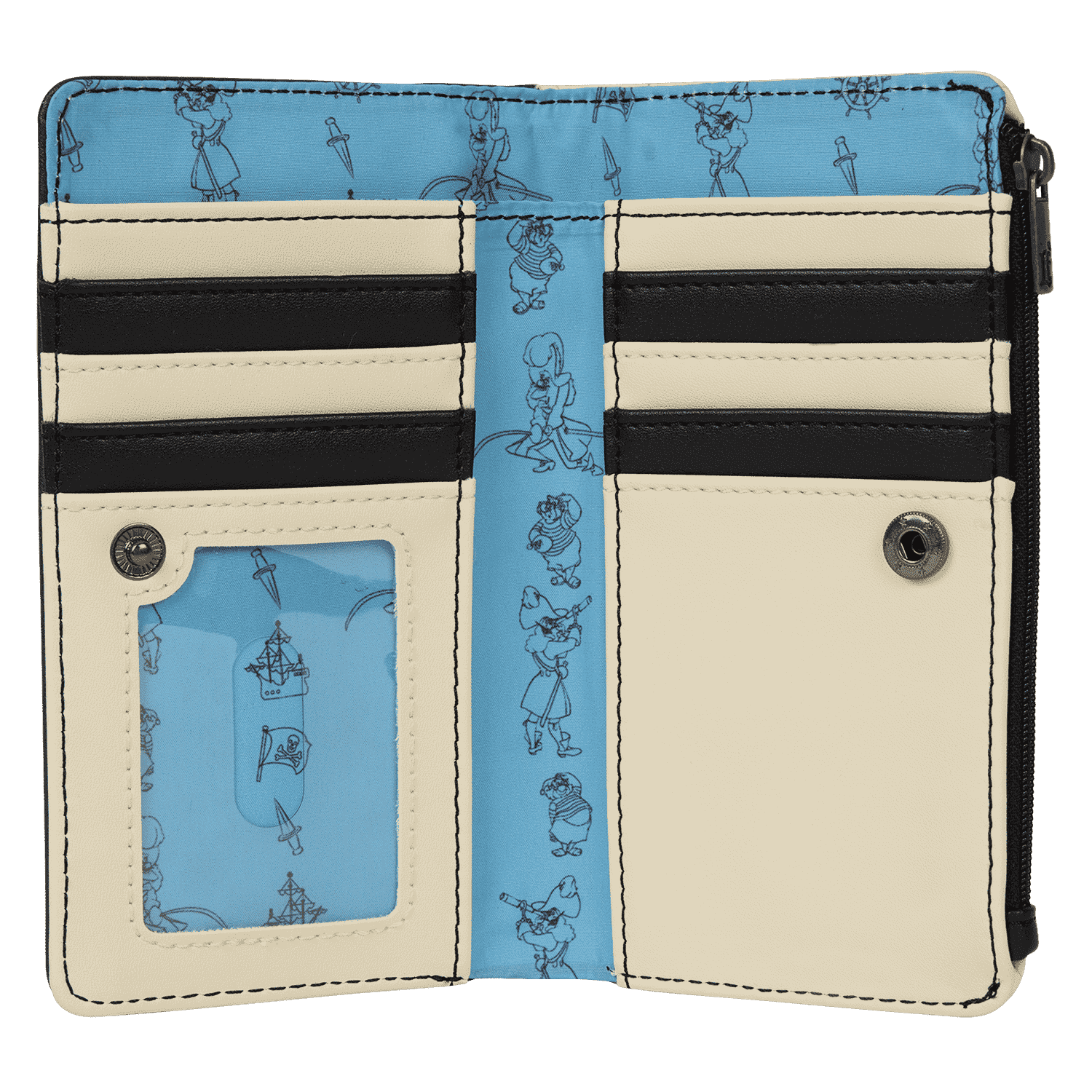 Peter Pan Exclusive Captain Hook Pirate Skull Flap Wallet - Image 3