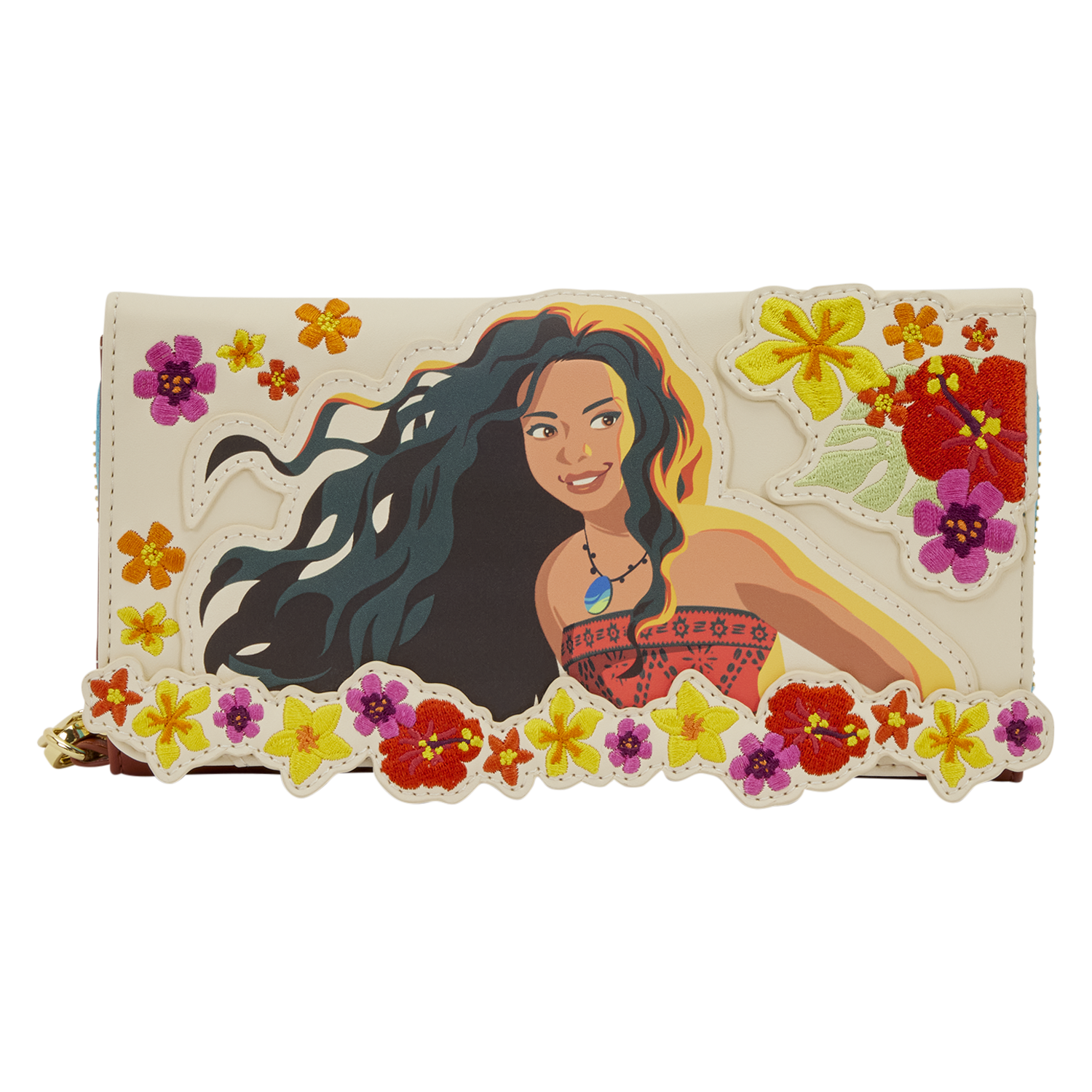 Moana Live Action Floral Wristlet Wallet