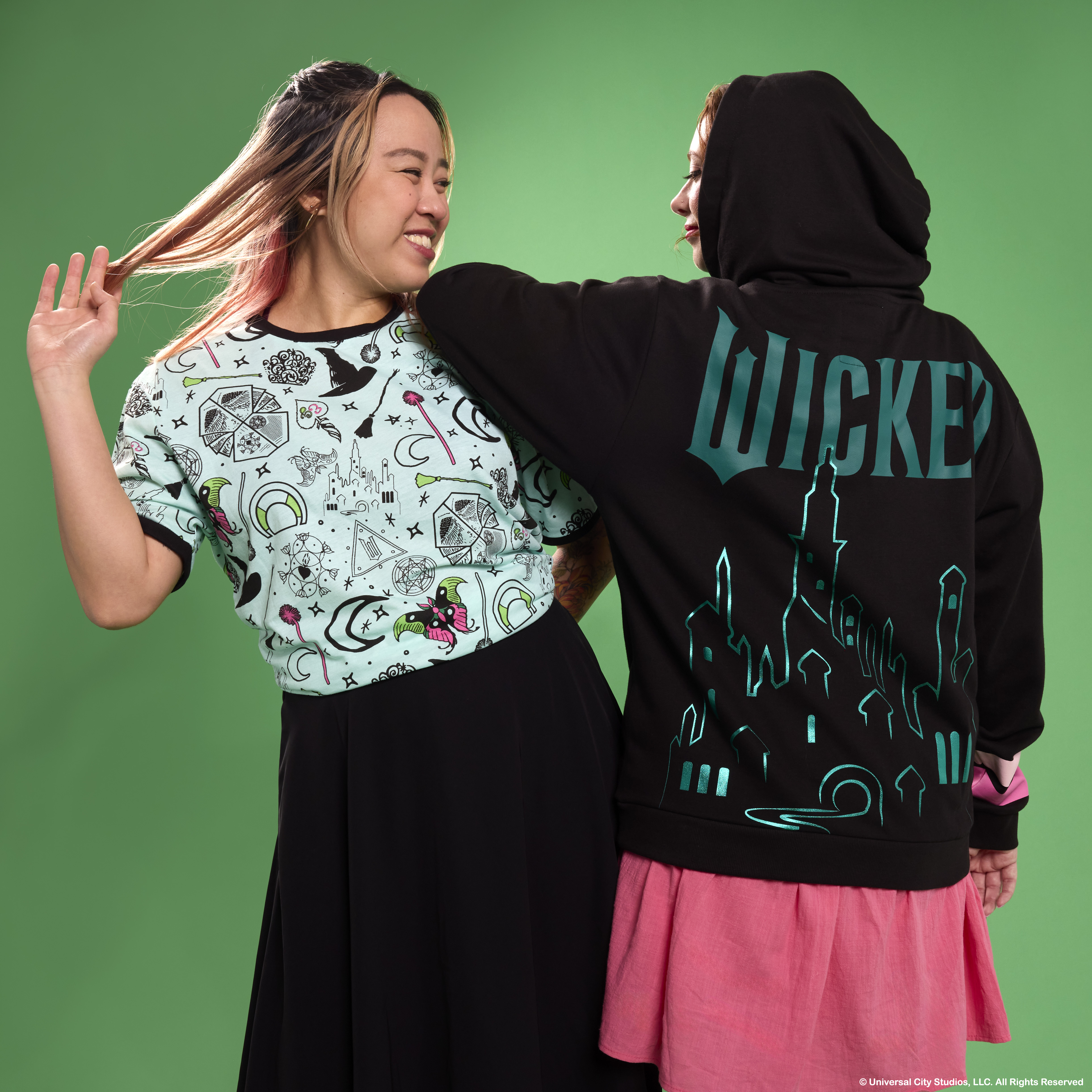 Alternative view of Wicked Elphaba & Glinda All-Over Print Unisex Tee